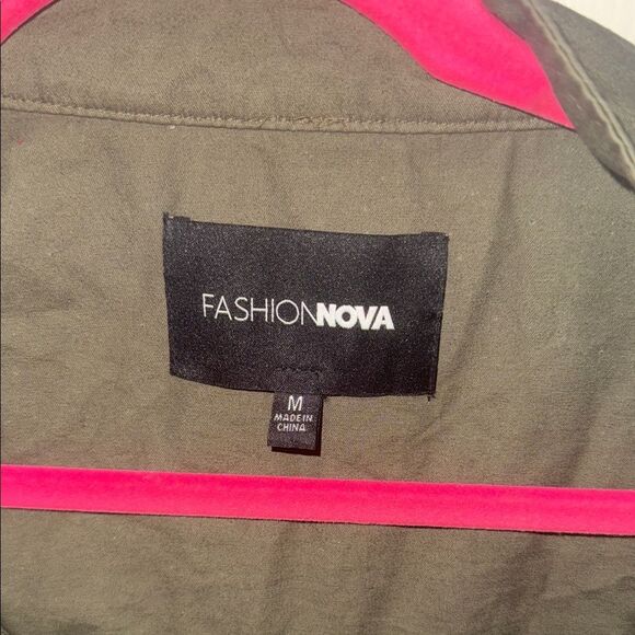 Fashion Nova Olive Utility Jacket - Picture 6 of 9